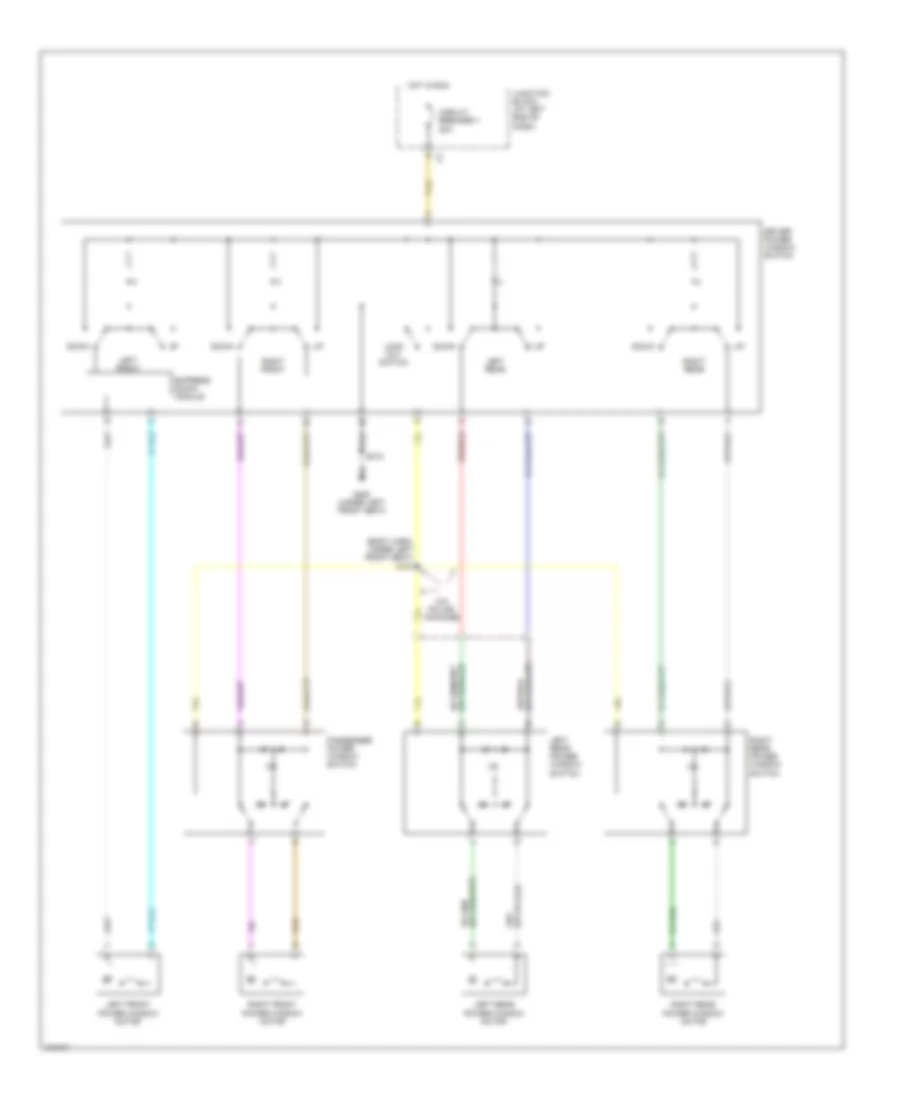 Power Window Wiring Diagram for Chrysler 300M 2000