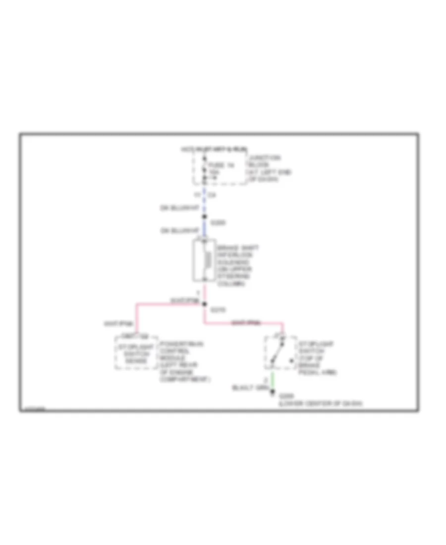 Shift Interlock Wiring Diagram for Chrysler 300M 2000