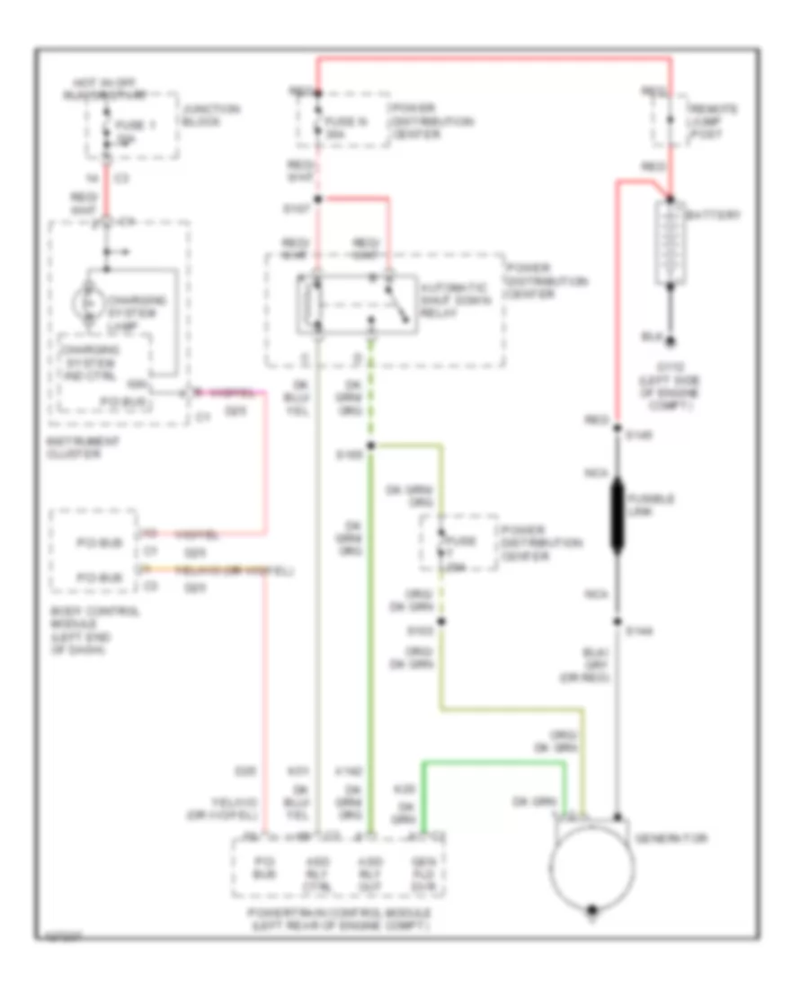 Charging Wiring Diagram for Chrysler 300M 2000