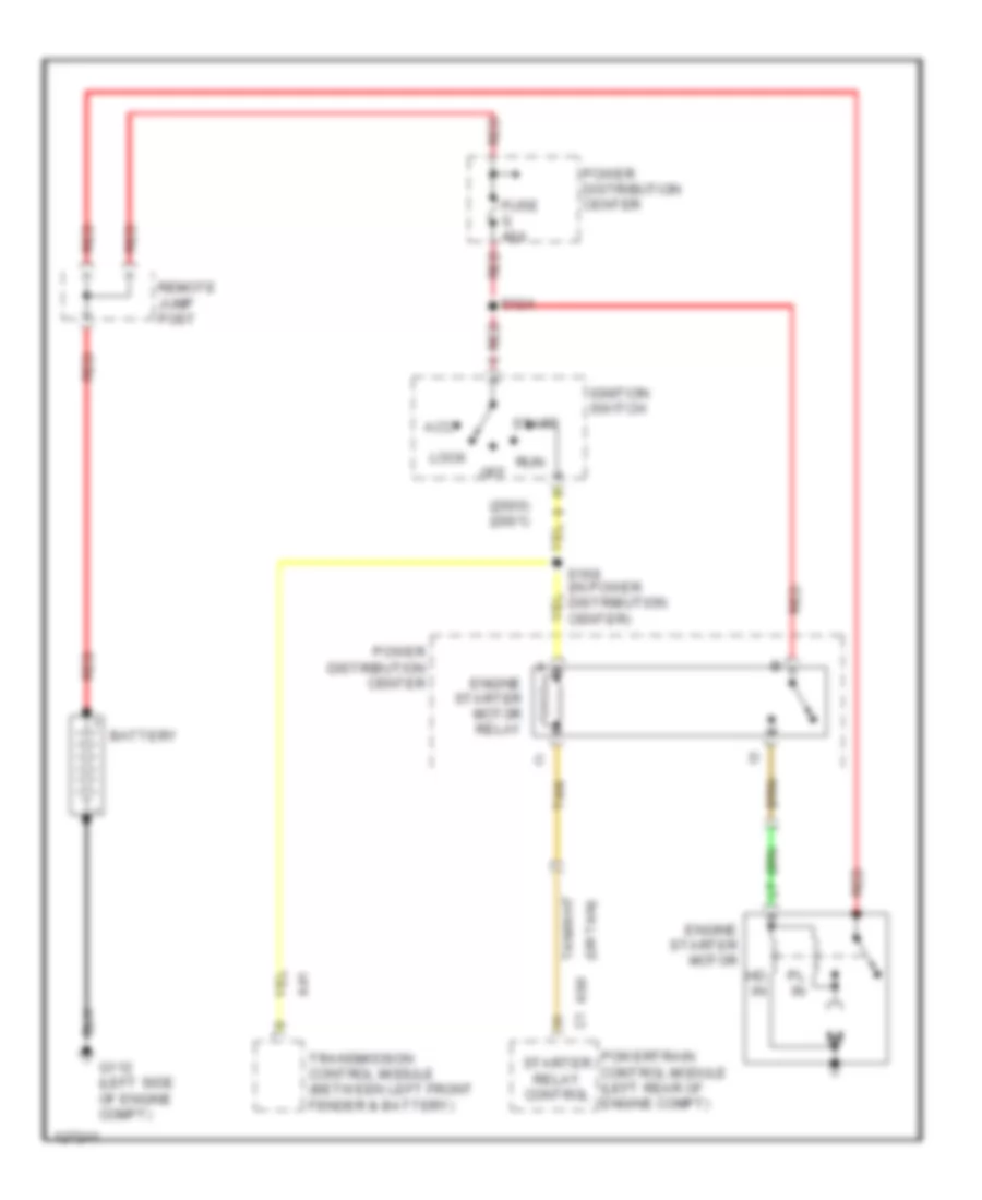 Starting Wiring Diagram for Chrysler 300M 2000