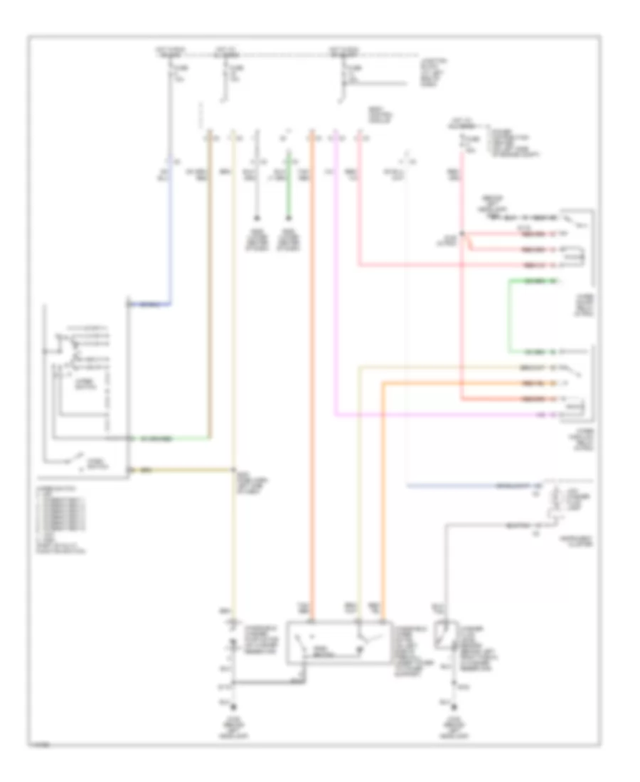 Wiper Washer Wiring Diagram for Chrysler 300M 2000