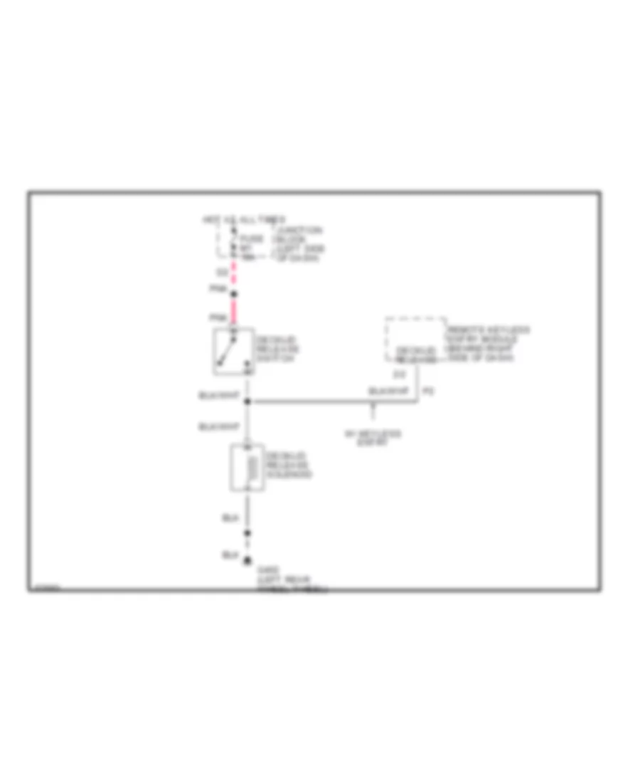 Trunk Release Wiring Diagram for Chrysler Concorde 1993
