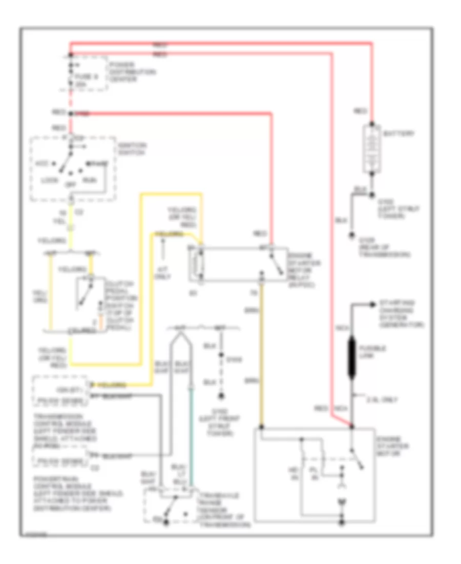 Starting Wiring Diagram for Chrysler Cirrus LX 2000