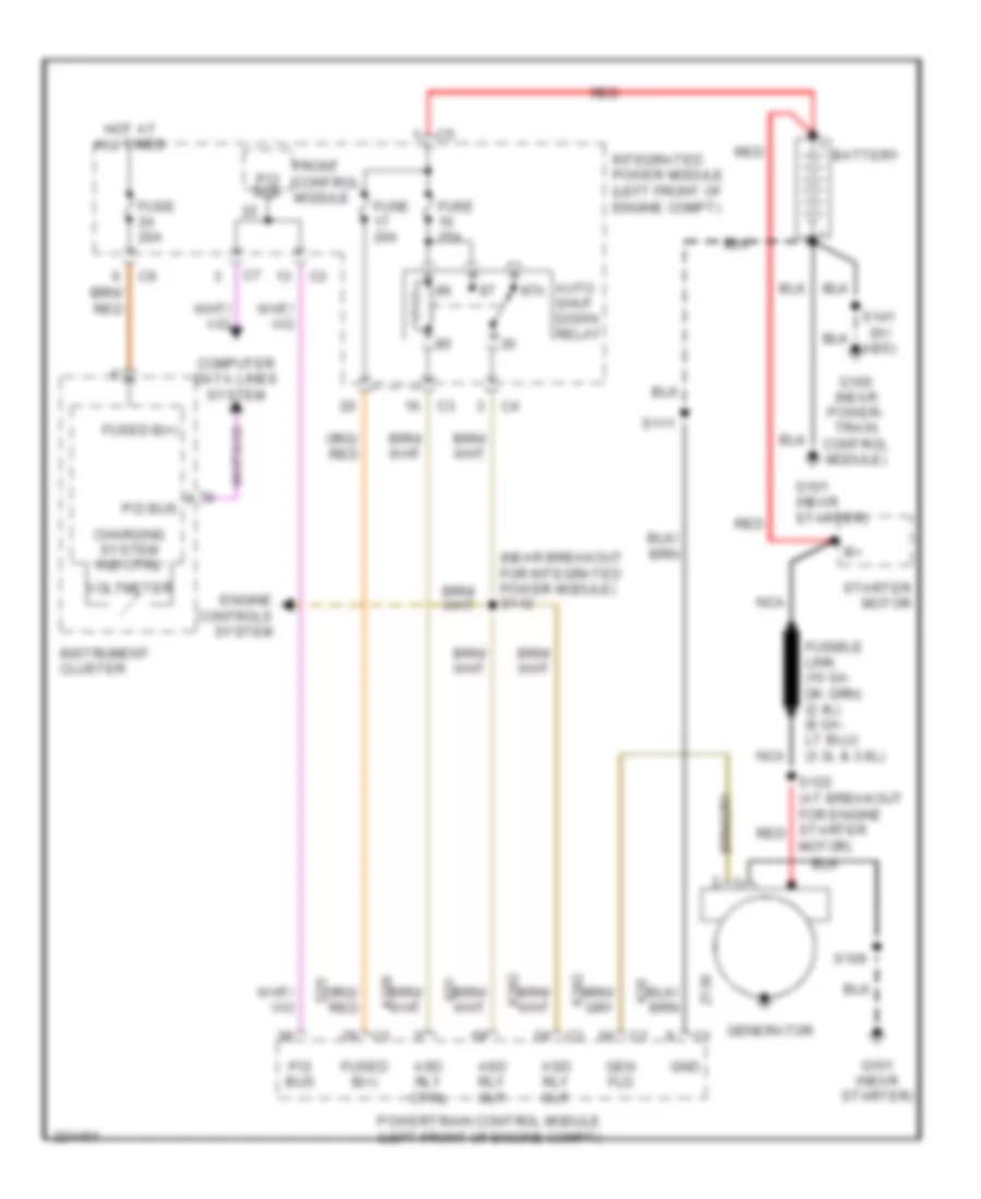 Charging Wiring Diagram for Chrysler Town  Country Limited 2006