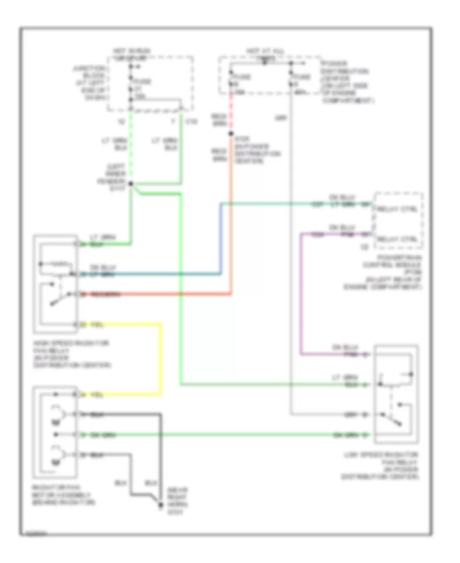 Cooling Fan Wiring Diagram for Chrysler Concorde LX 2000