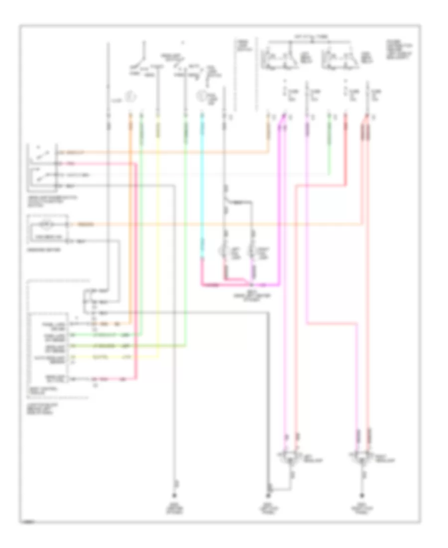 Headlight Wiring Diagram without DRL for Chrysler Grand Voyager 2000