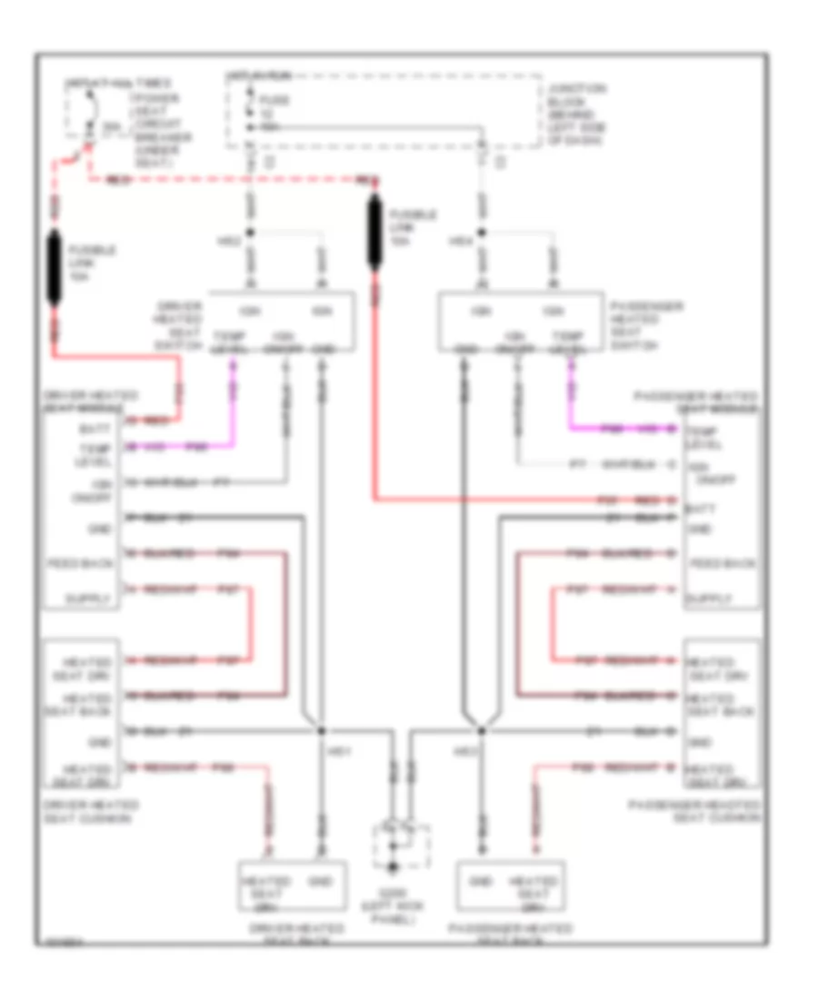 Heated Seats Wiring Diagram for Chrysler Grand Voyager 2000