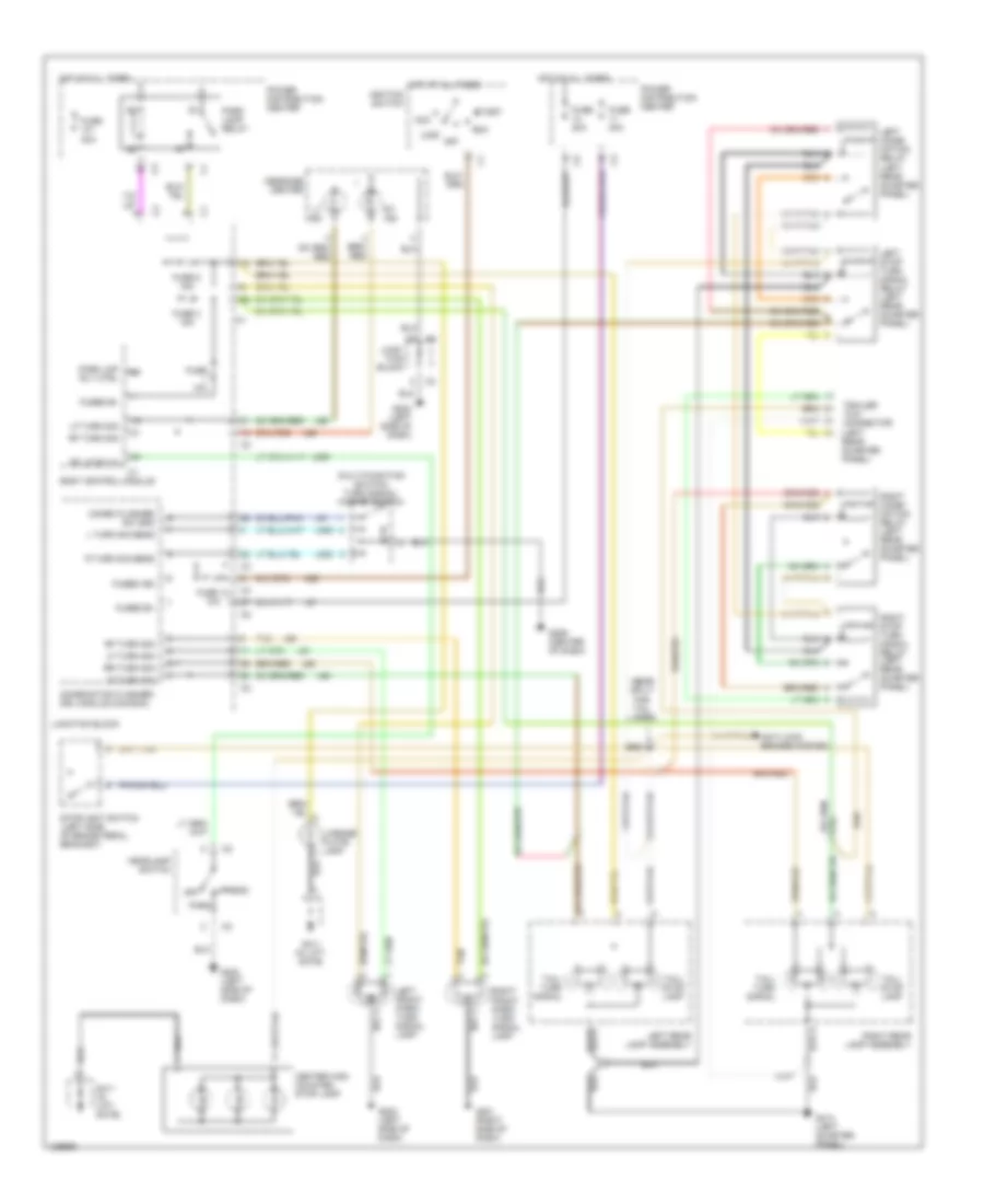 Exterior Lamps Wiring Diagram, with Trailer Tow for Chrysler Grand Voyager SE 2000