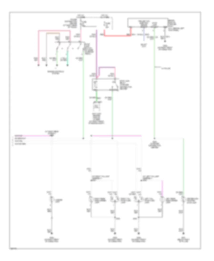 Exterior Lamps Wiring Diagram, Except 300C (2 of 2) for Chrysler 300 2007