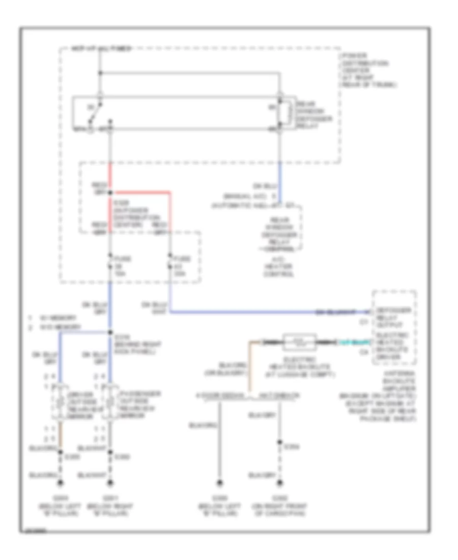 Defoggers Wiring Diagram for Chrysler 300 C 2007