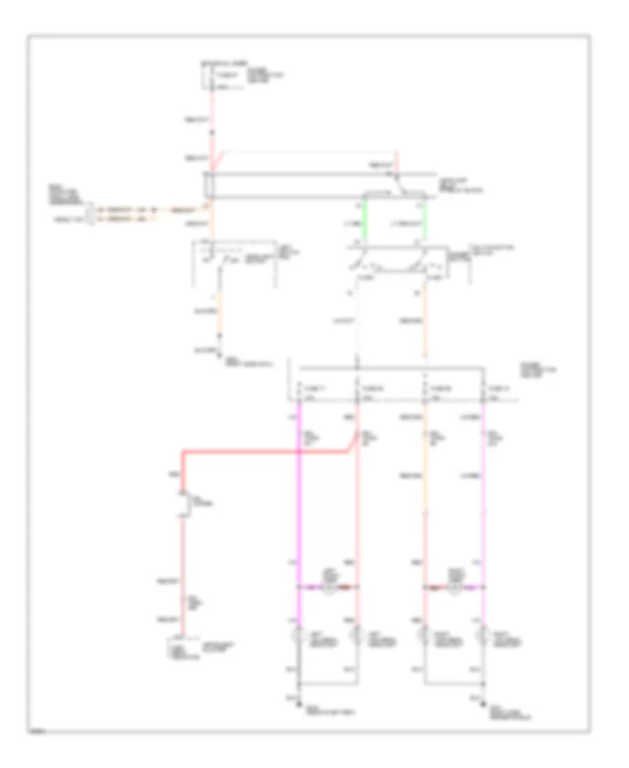 Headlamps Wiring Diagram, without DRL for Chrysler LeBaron LE 1994