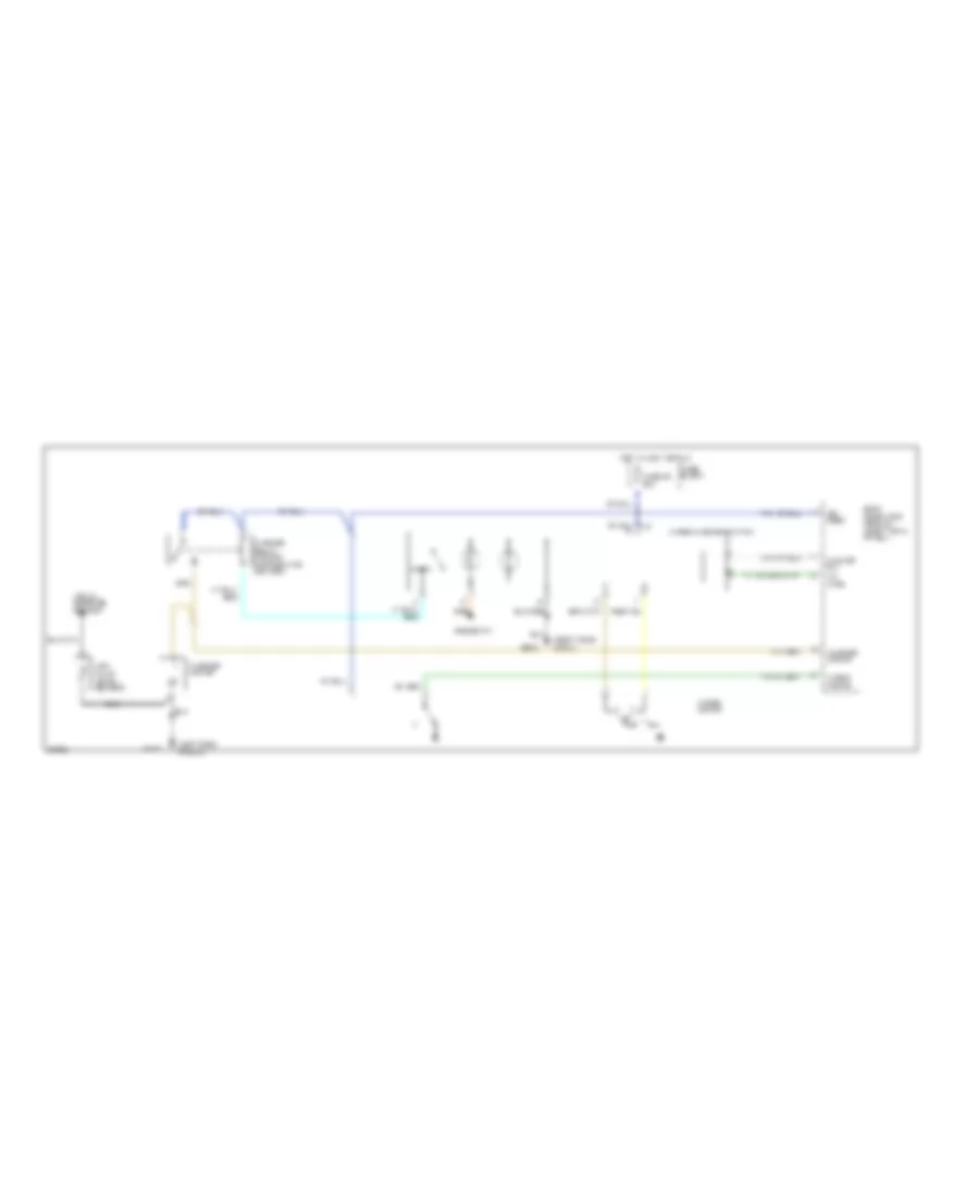 Электросхема стеклоочистителя, дворников и омывателя Интервала для Chrysler LeBaron LE 1994