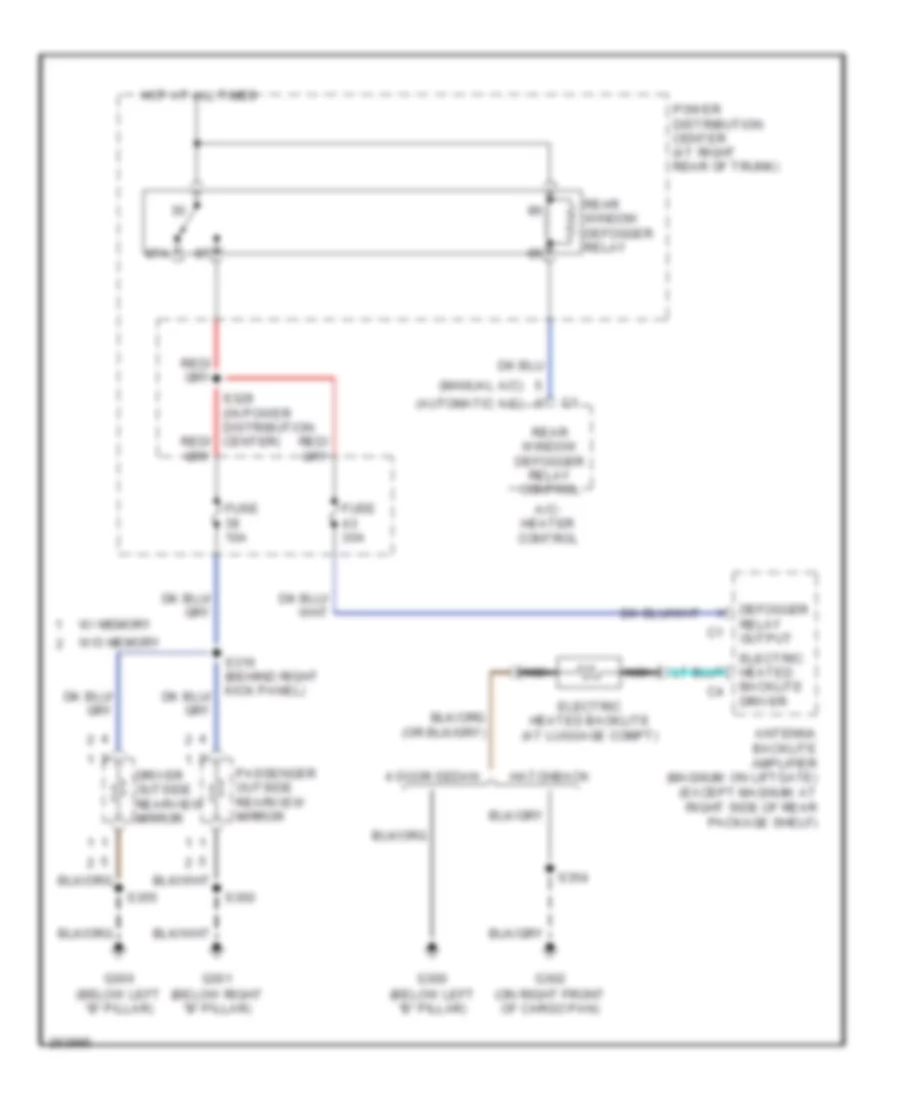 Defoggers Wiring Diagram for Chrysler 300 Limited 2007
