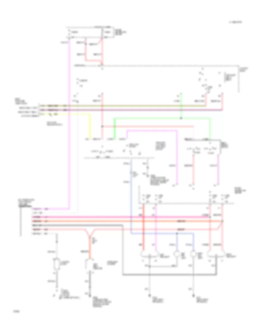 Headlamps Fog Lamps Wiring Diagram with DRL for Chrysler New Yorker 1994