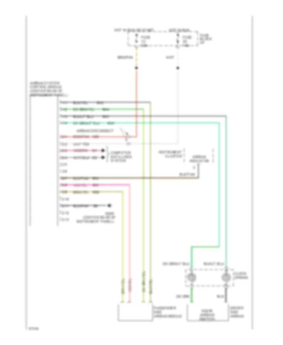 Supplemental Restraint Wiring Diagram for Chrysler Town  Country 1994