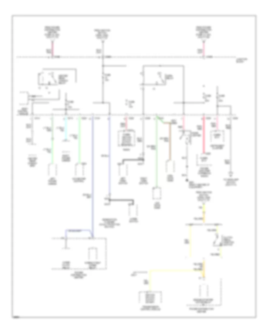 Power Distribution Wiring Diagram (4 of 6) for Chrysler Cirrus LX 1995