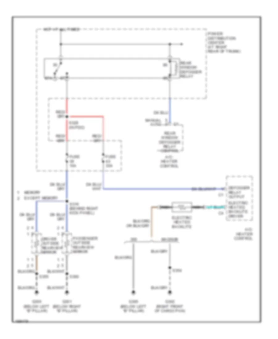 Defoggers Wiring Diagram for Chrysler 300 Limited 2005