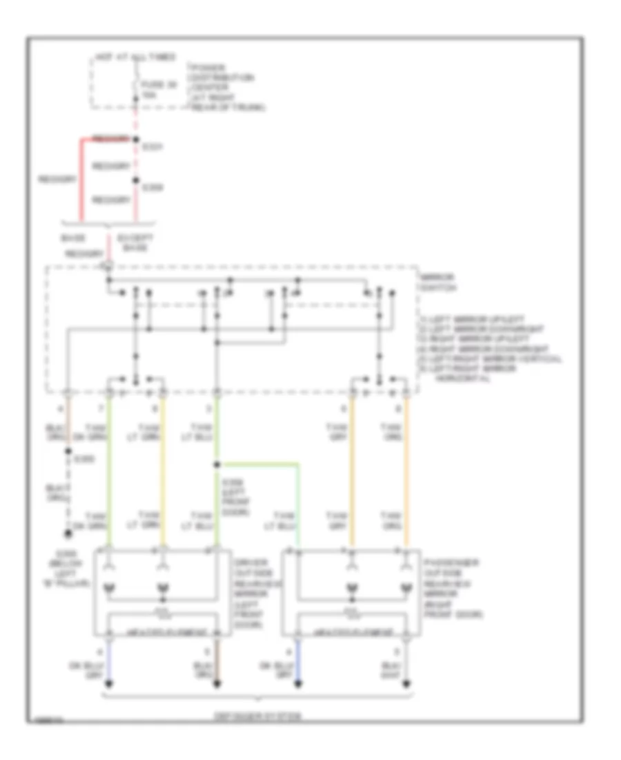 Power Mirror Wiring Diagram for Chrysler 300 Limited 2005