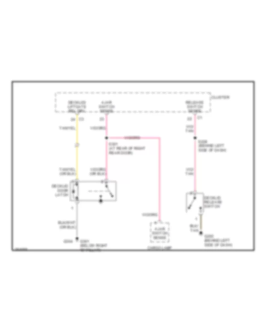 Deck Lid Release Wiring Diagram for Chrysler 300 Touring 2007