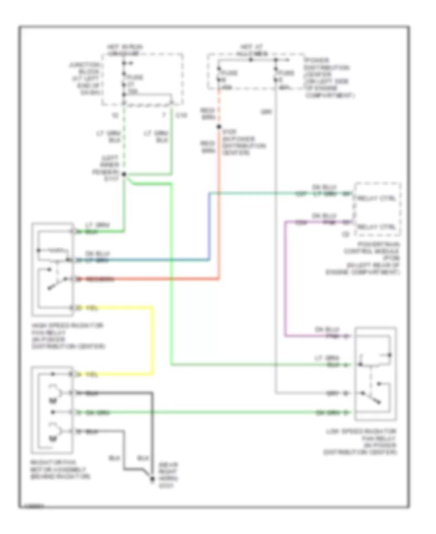 Cooling Fan Wiring Diagram for Chrysler Concorde LX 2001