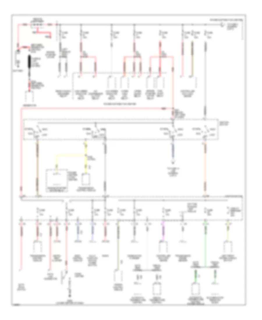 Power Distribution Wiring Diagram 1 of 3 for Chrysler Concorde LX 2001