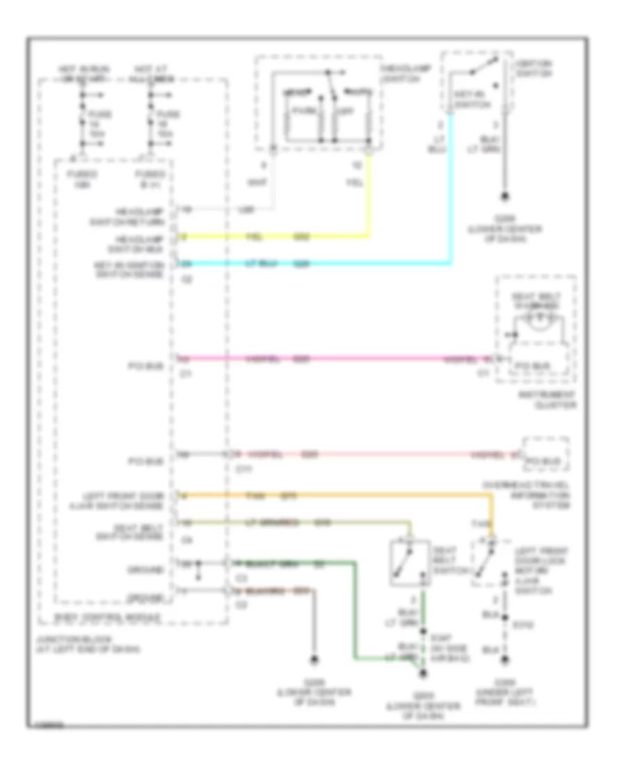 Warning System Wiring Diagrams for Chrysler Concorde LX 2001