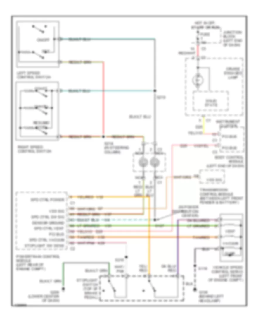 Cruise Control Wiring Diagram for Chrysler Concorde LXi 2001