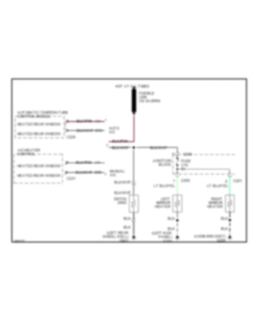 Defogger Wiring Diagram for Chrysler New Yorker 1995