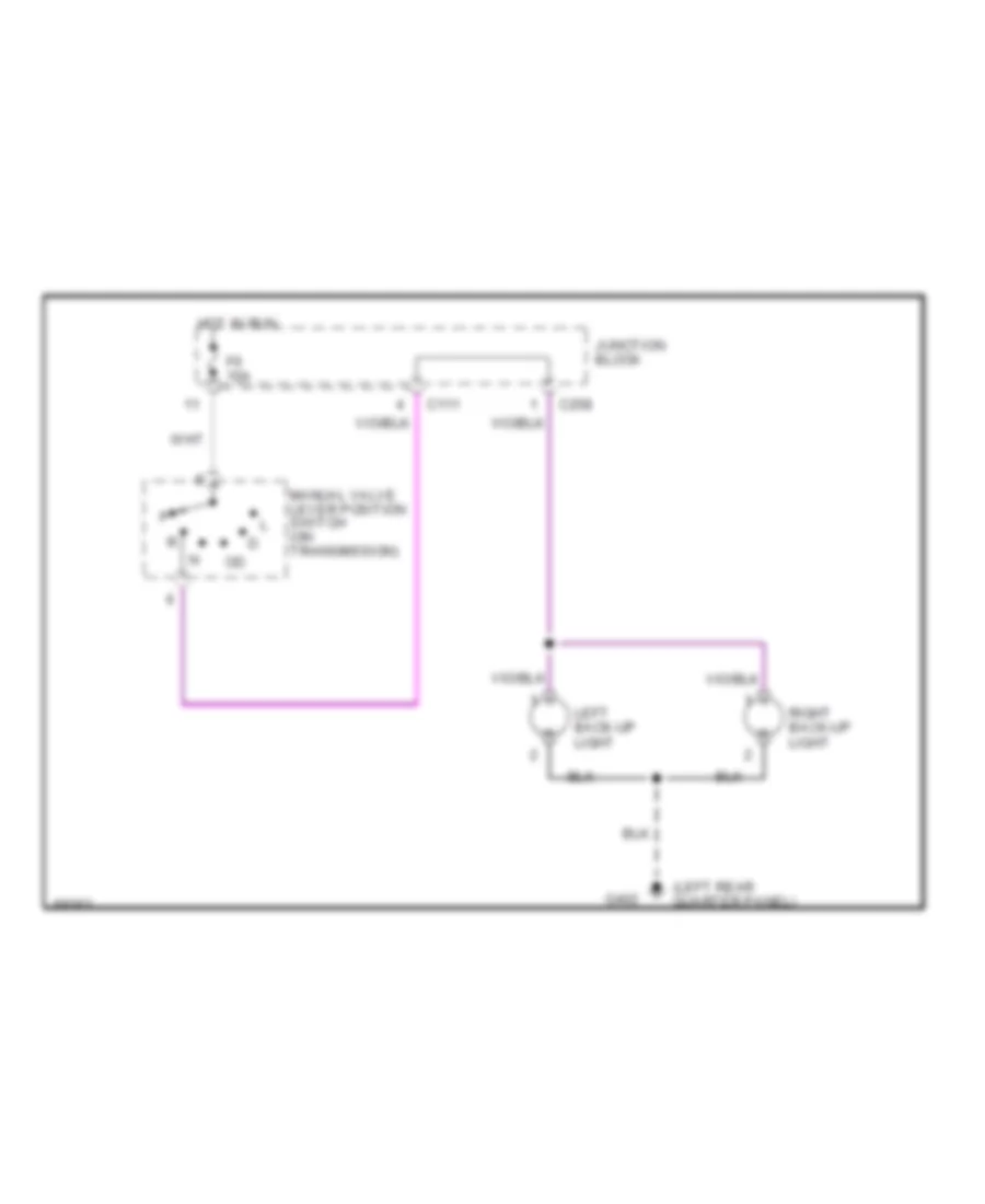 Back up Lamps Wiring Diagram for Chrysler New Yorker 1995