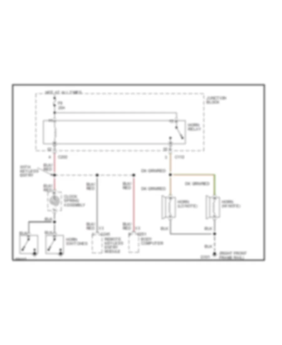 Horn Wiring Diagram for Chrysler New Yorker 1995