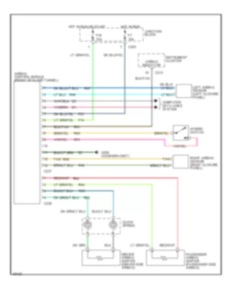 Supplemental Restraint Wiring Diagram for Chrysler New Yorker 1995