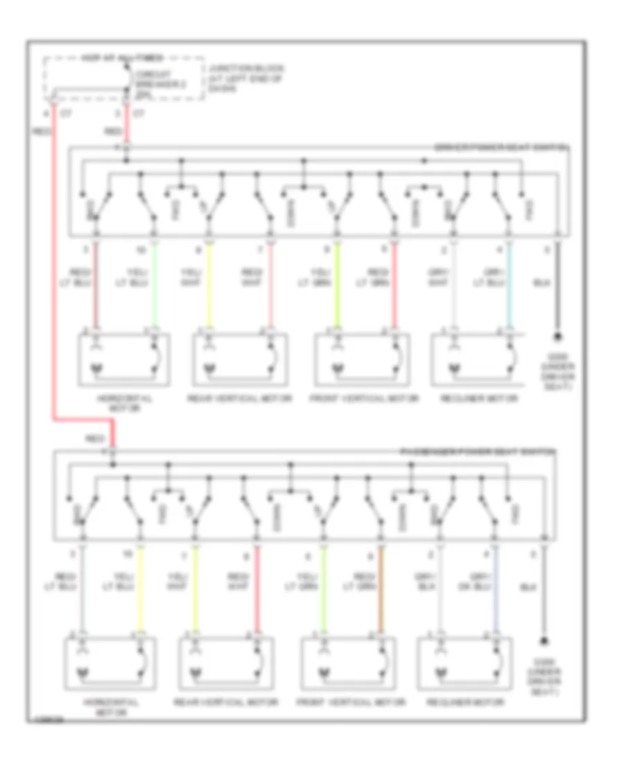 Power Seat Wiring Diagrams for Chrysler LHS 2001