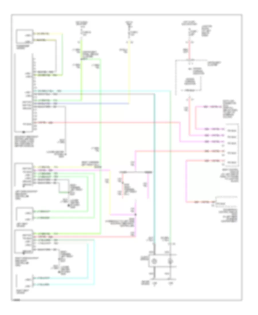 Supplemental Restraint Wiring Diagram for Chrysler LHS 2001