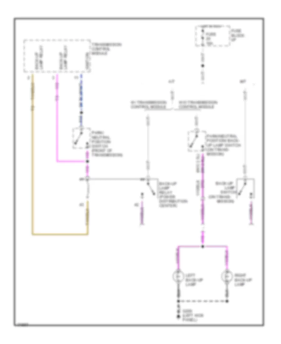 Back up Lamps Wiring Diagram for Chrysler Town  Country 1995