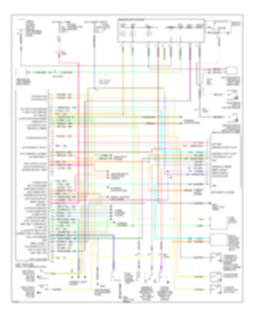 Instrument Cluster  Message Center Wiring Diagram for Chrysler Town  Country 1995