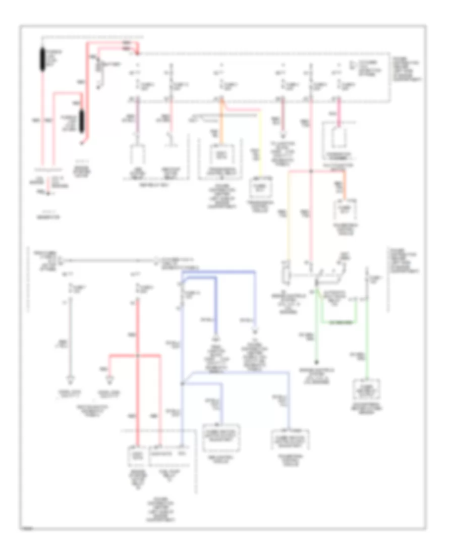 Power Distribution Wiring Diagram 1 of 6 for Chrysler Cirrus LX 1996