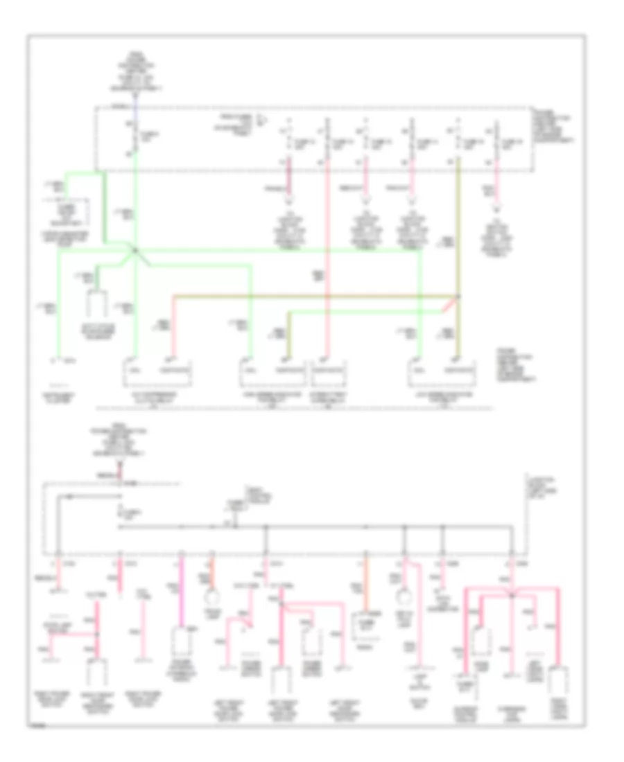 Power Distribution Wiring Diagram 2 of 6 for Chrysler Cirrus LX 1996