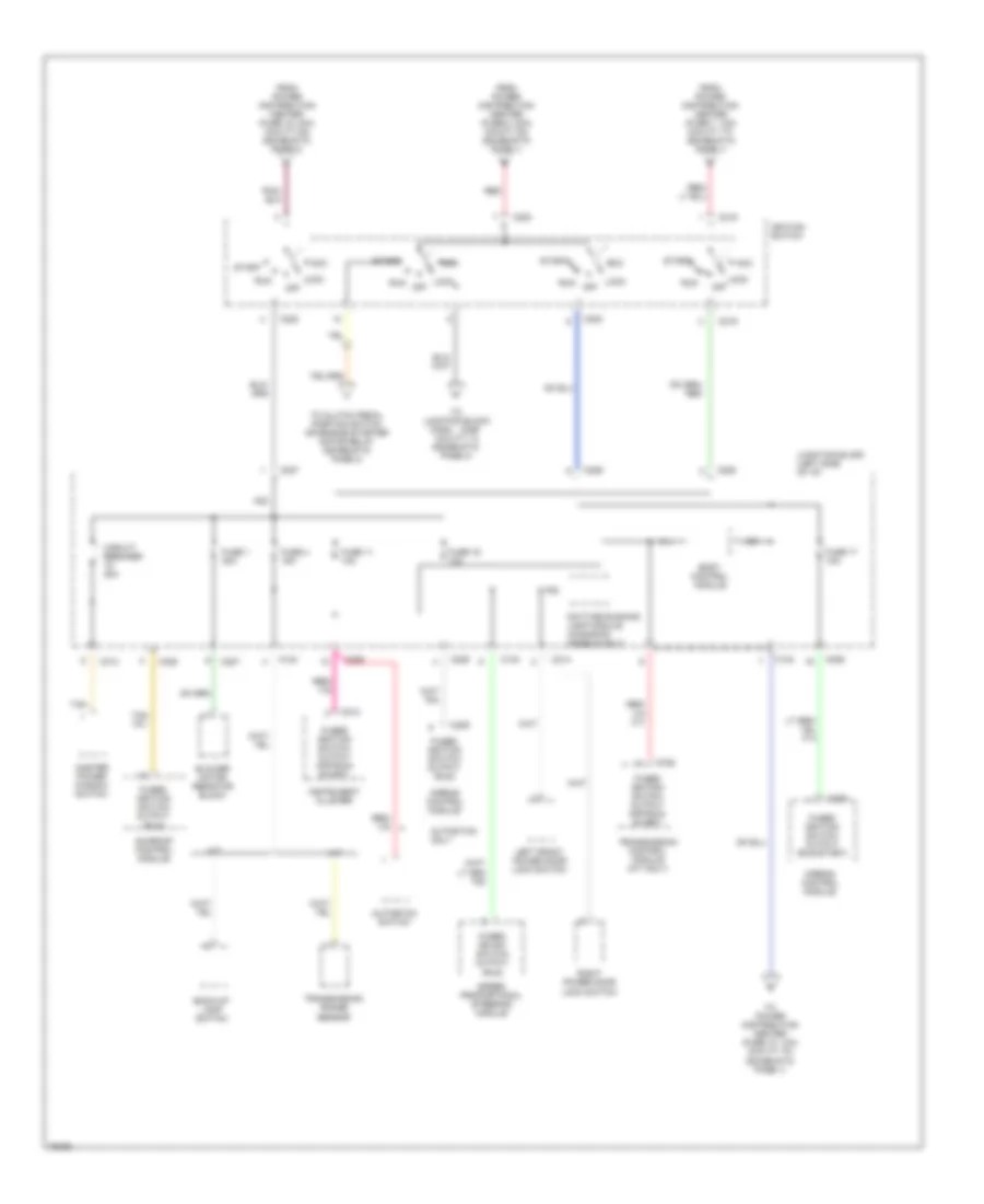 Power Distribution Wiring Diagram (3 of 6) for Chrysler Cirrus LX 1996