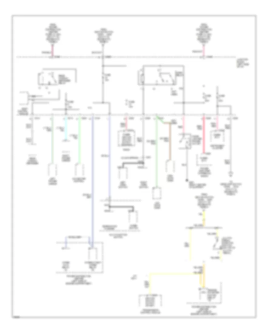 Power Distribution Wiring Diagram 4 of 6 for Chrysler Cirrus LX 1996