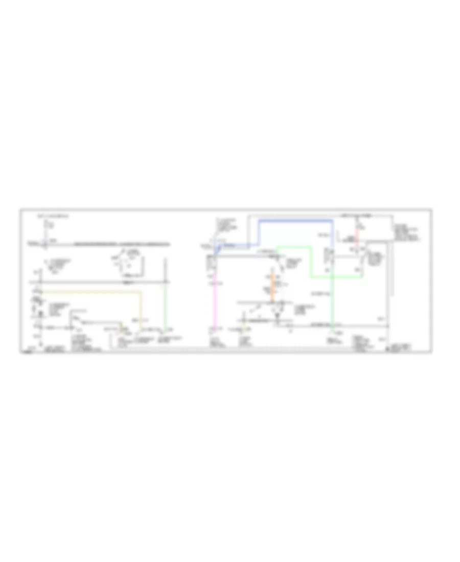 Электросхема стеклоочистителя, дворников и омывателя для Chrysler Concorde LX 1996