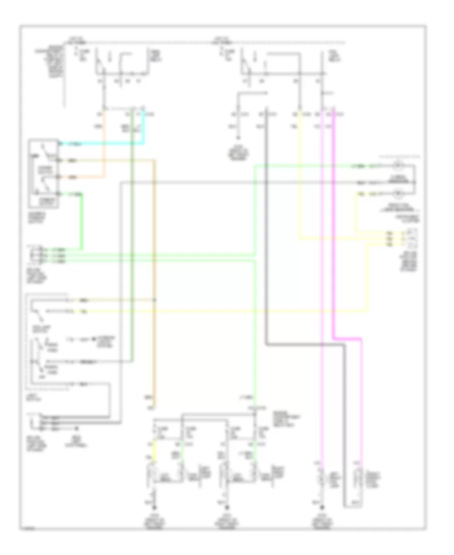 Электросхема фар, без DRL для Daewoo Nubira CDX 2000