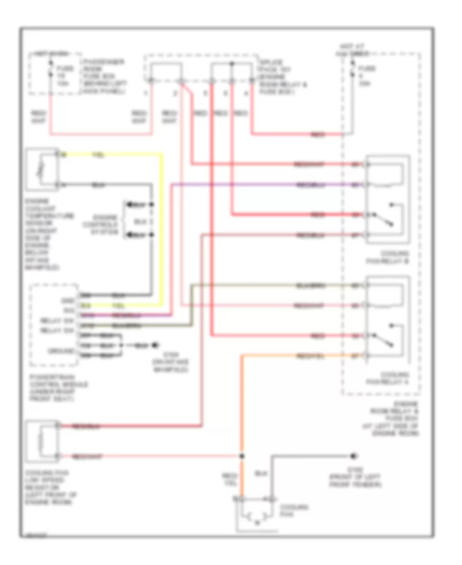 Cooling Fan Wiring Diagram without A C for Daewoo Lanos S 1999