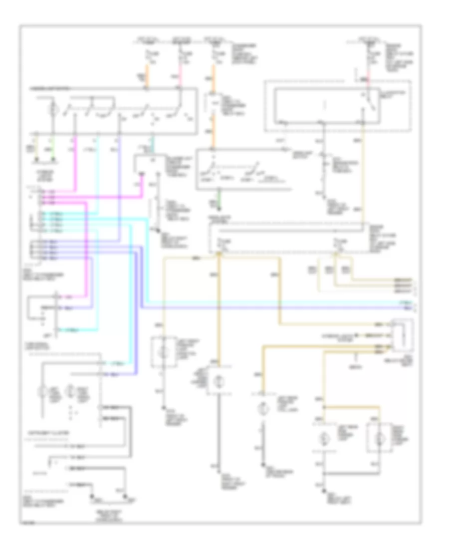 Exterior Lamps Wiring Diagram 1 of 2 for Daewoo Lanos S 1999