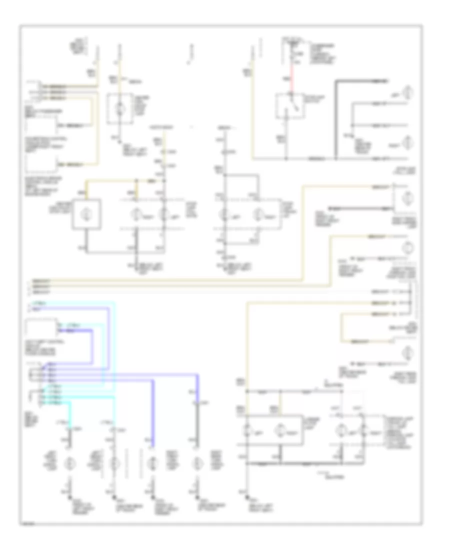 Exterior Lamps Wiring Diagram 2 of 2 for Daewoo Lanos S 1999