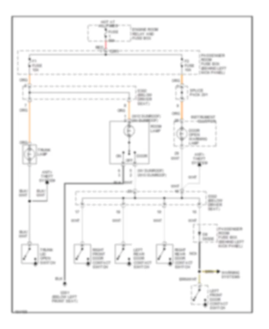 Courtesy Lamps Wiring Diagram Notchback for Daewoo Lanos S 1999