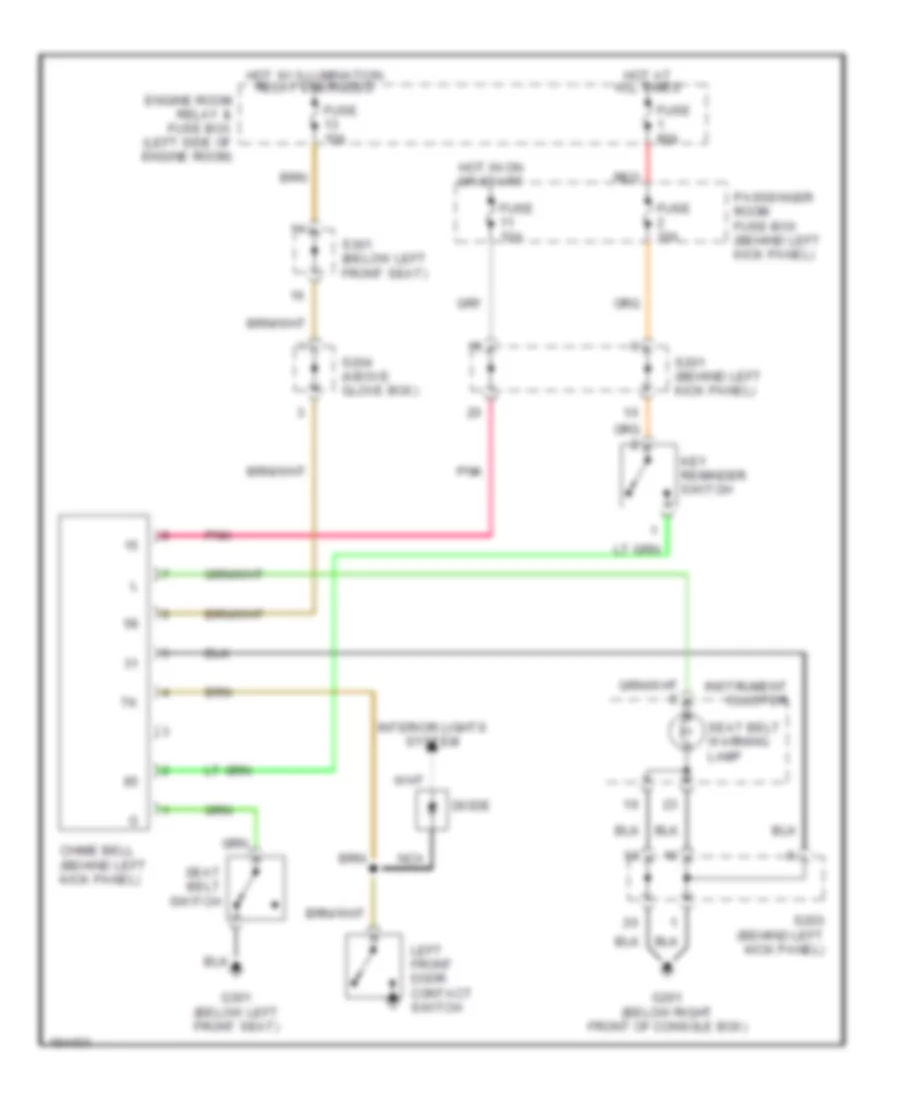 Warning System Wiring Diagrams for Daewoo Lanos S 1999