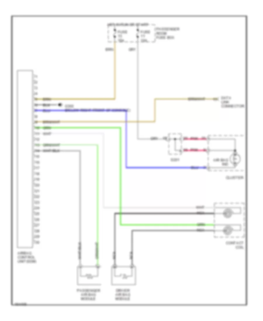 Supplemental Restraint Wiring Diagram for Daewoo Lanos SE 1999