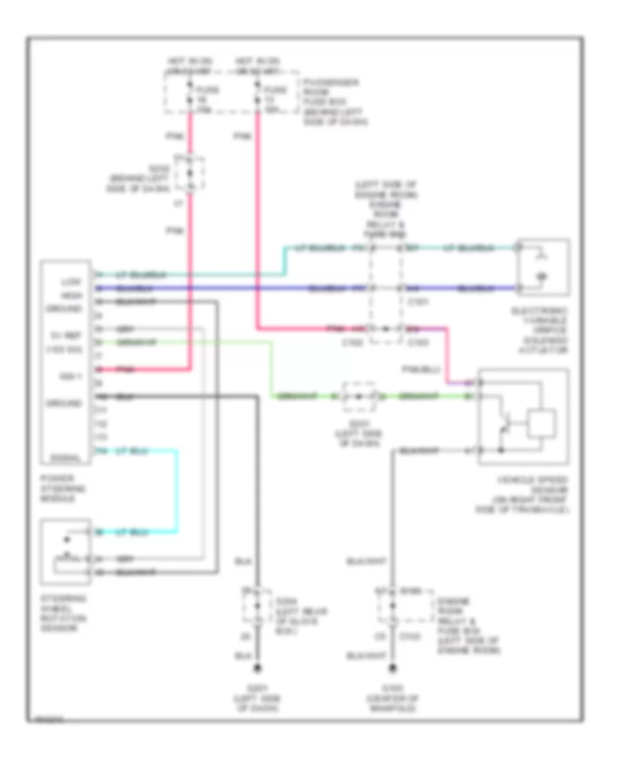 Electronic Power Steering Wiring Diagram for Daewoo Leganza CDX 1999