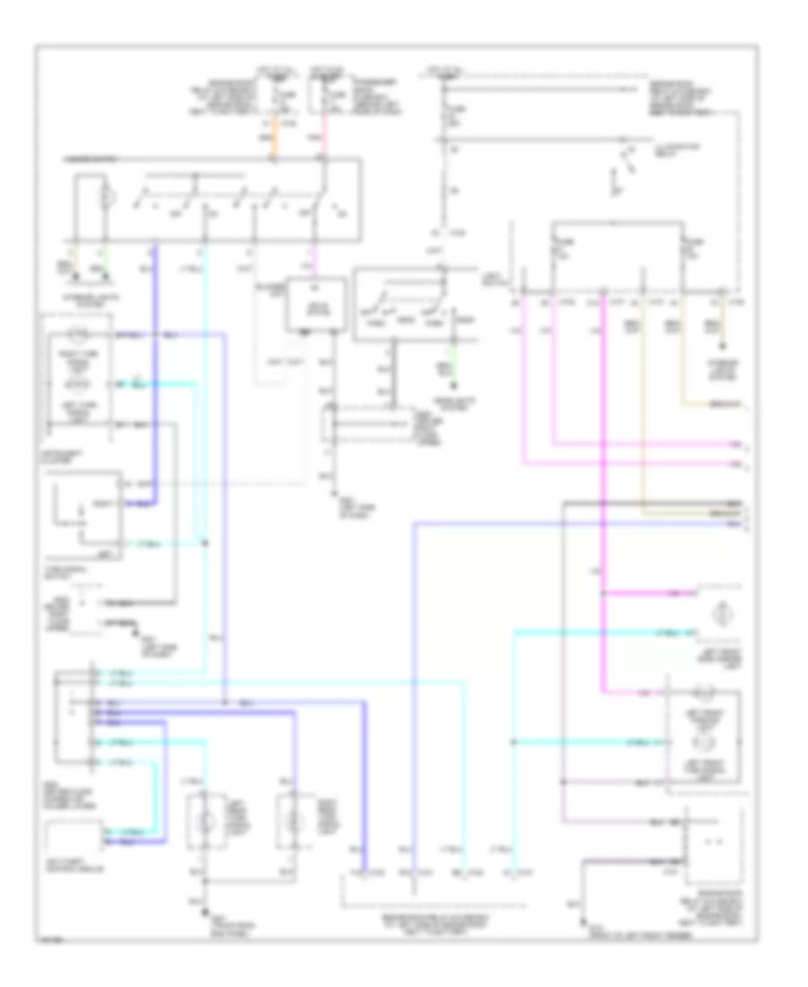 Exterior Lamps Wiring Diagram (1 Of 2) for Daewoo Leganza CDX 1999