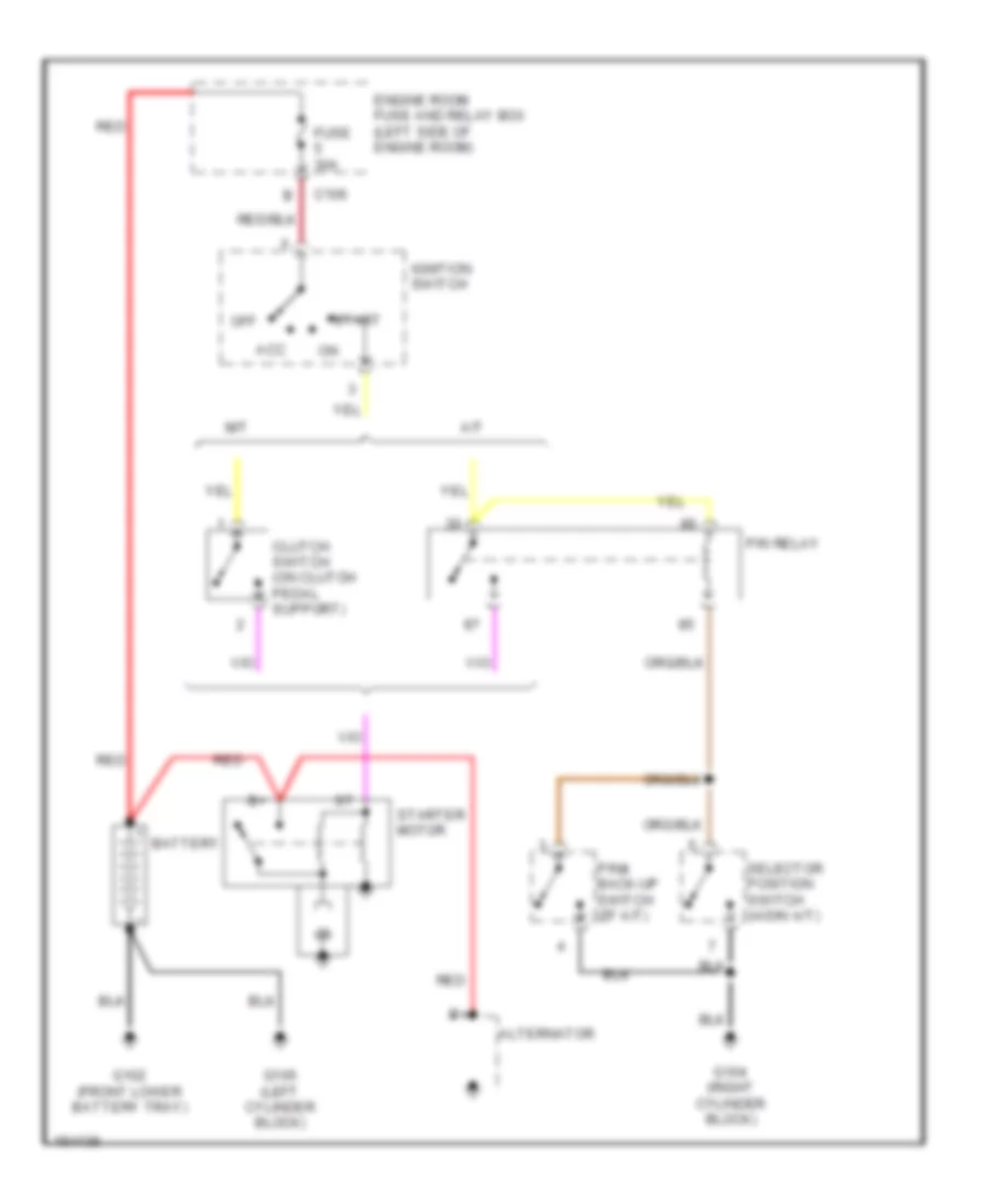 Starting Wiring Diagram for Daewoo Leganza SX 1999